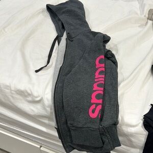 Adidas Pink and Gray Hoodie for Everyday Comfort